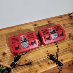 (2) Dual Milwaukee M18 Rapid Chargers