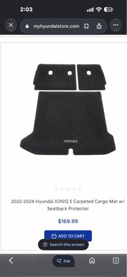 Hyundai IONIQ 5 Carpeted Cargo Mat Set