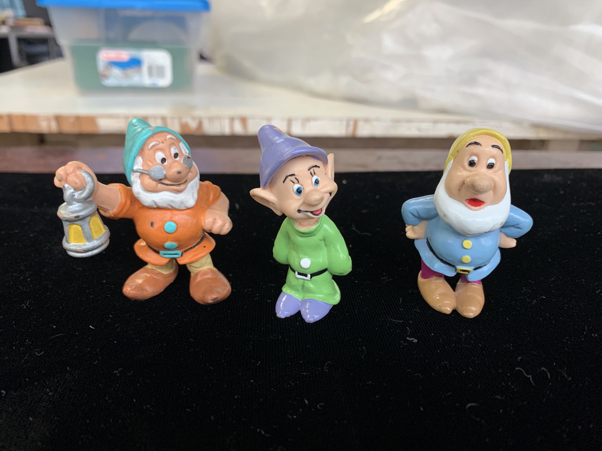 3 Dwarf Figurines: From Fairytale Snow White & The 7 dwarfs