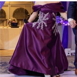 Plum Formal satin dress