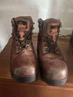 THOROGOOD BOOTS Composite Toe   Z-TRAC Mens Size 9.5 Brown WATERPROOF (contact info removed)