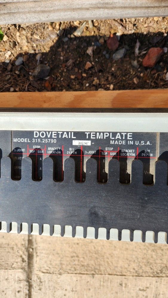 Craftsman Dovetail Template 