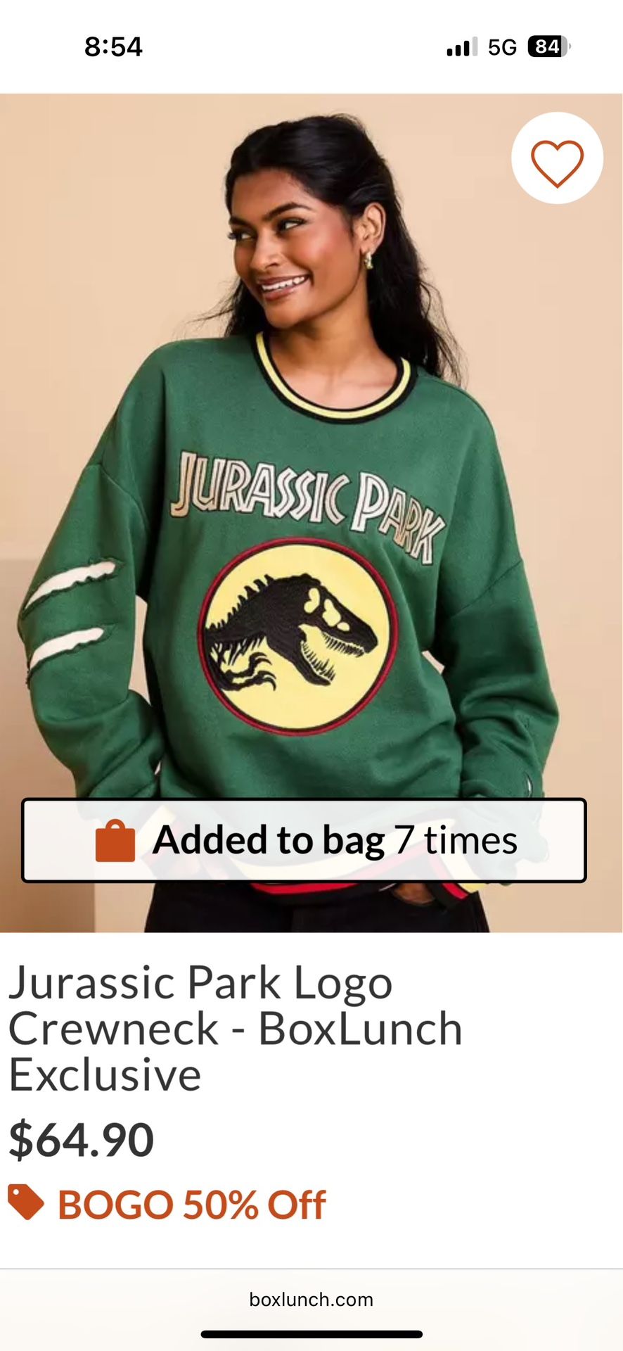 Jurassic Park Logo Crewneck