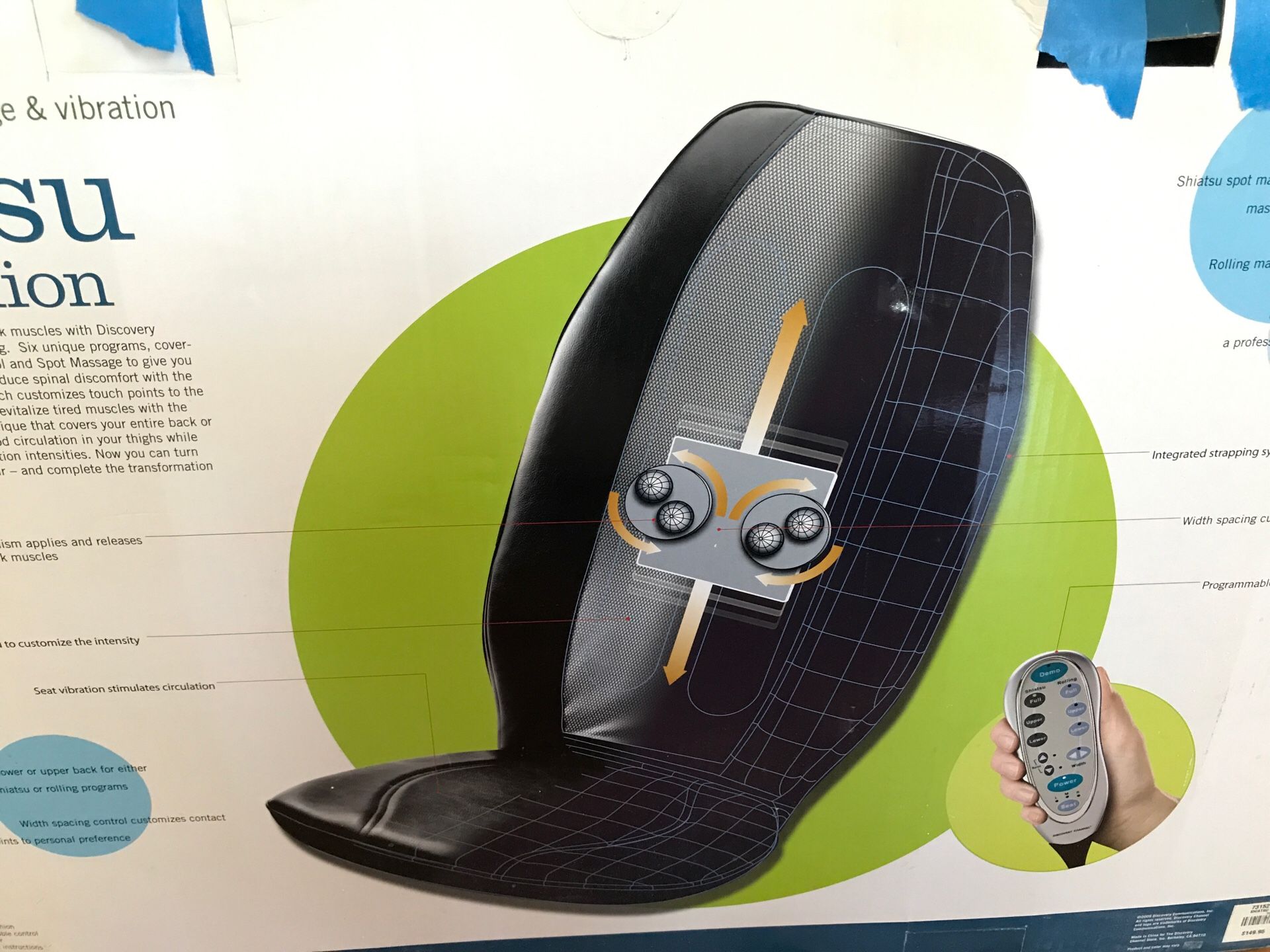 Shiatsu Adjustable Spot massage Cusion