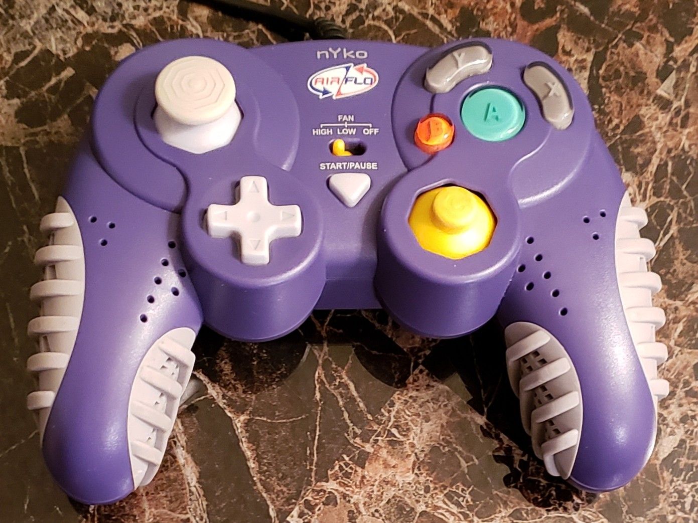 Genuine Nintendo Gamecube Nyko AirFlo Controller 81527 with 10 Foot Cable Fan Wave Rare