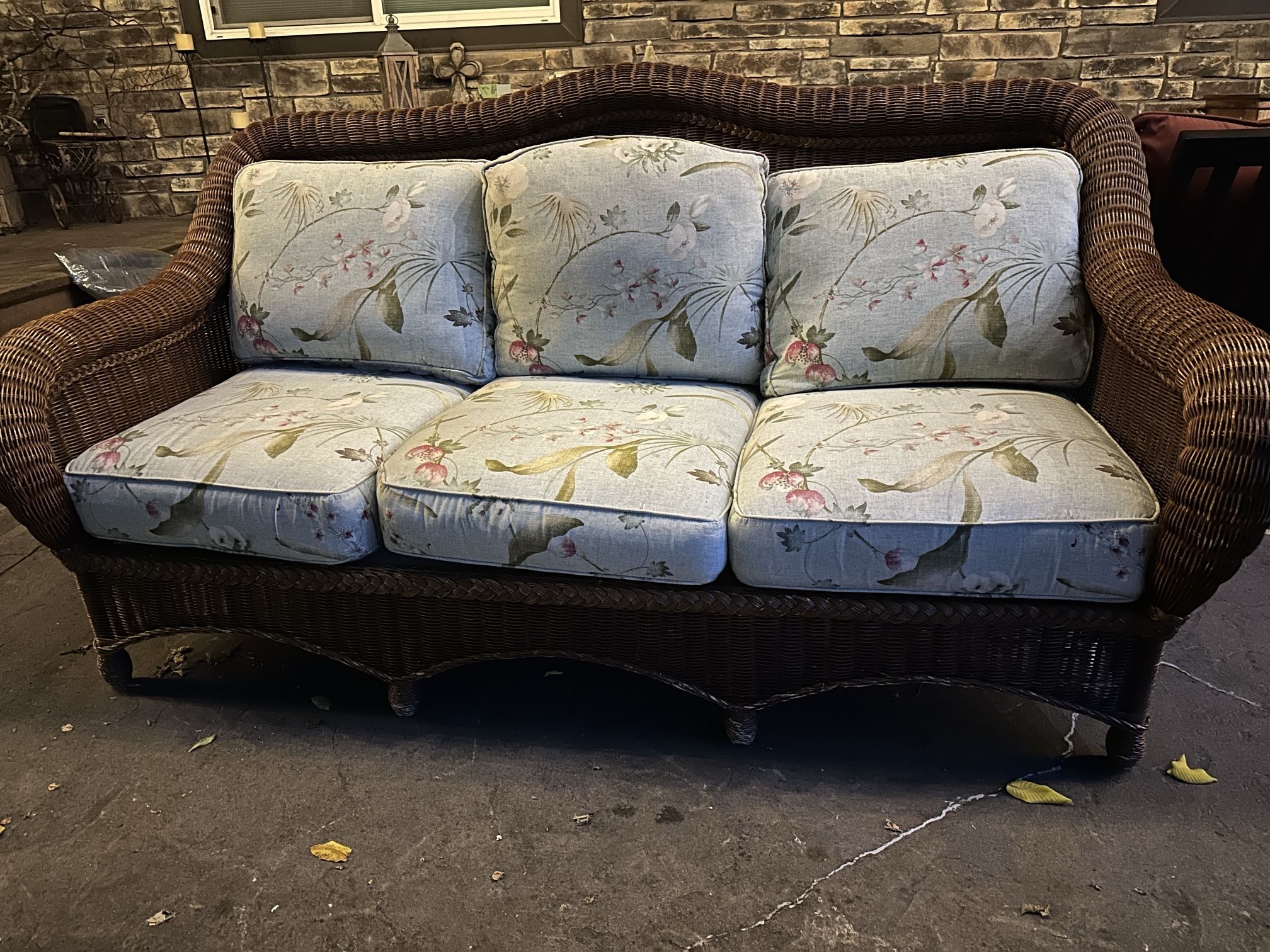 Wicker Ethan Allen Sofa