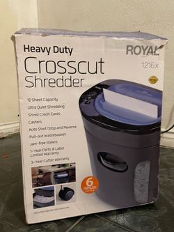 Crosscut shredder