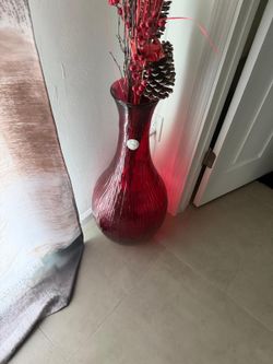 Red vase