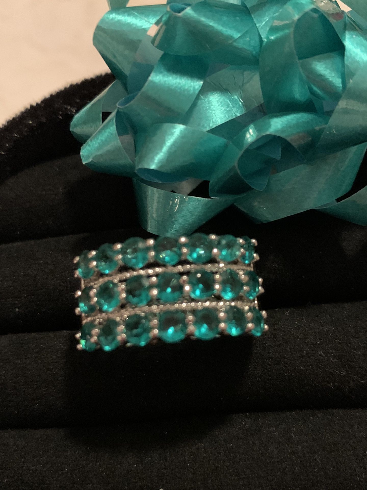 Exquisite Green Topaz 925 Sterling Ring