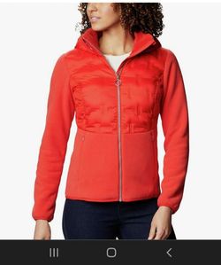 columbia delta ridge women's full zip fleece jacket orange