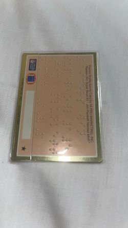 (Braille ) Jim Plunkett football card