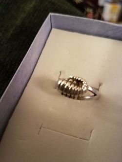Twisted sterling silver ring