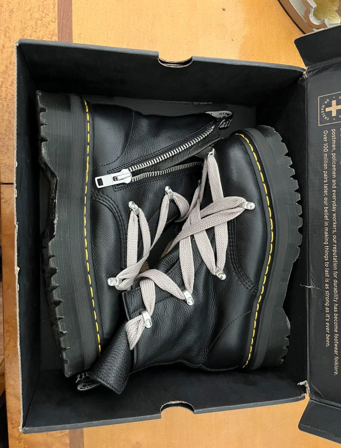 Rick Owens Doc Martens Jumbo Lace Pentagram 1460 Bex