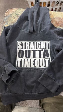 Straight Out Of Time Out Hoodie T Shirt Black