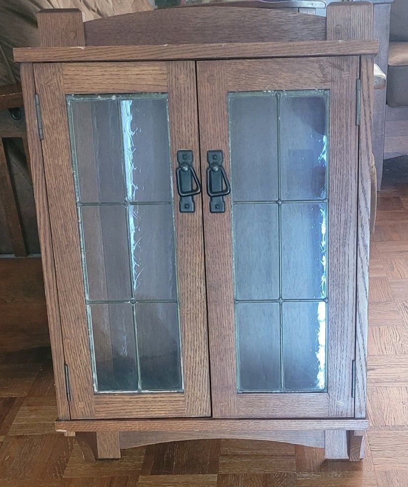 Antique Curio Wall Cabinet