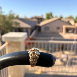 14K GOLD NUGGET RING -READ DESCRIPTION