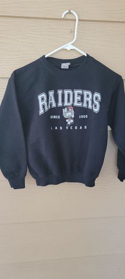 GIRLS LAS VEGAS RAIDERS HELLO KITTY   PULLOVER SWEATSHIRT SIZE 8