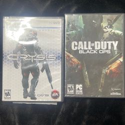Call of duty and Crysis games for Windows PC DVD