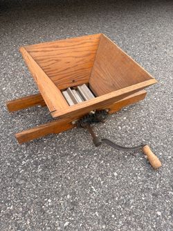 Vintage fruit grape wine crusher