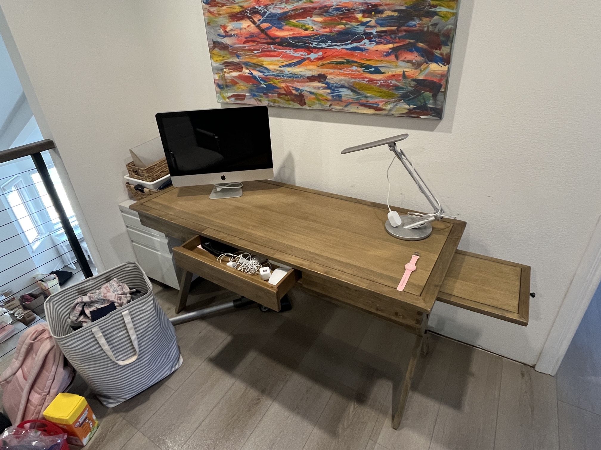 Wood desk Home Office Real Wood Ash