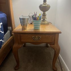 Wood end tables
