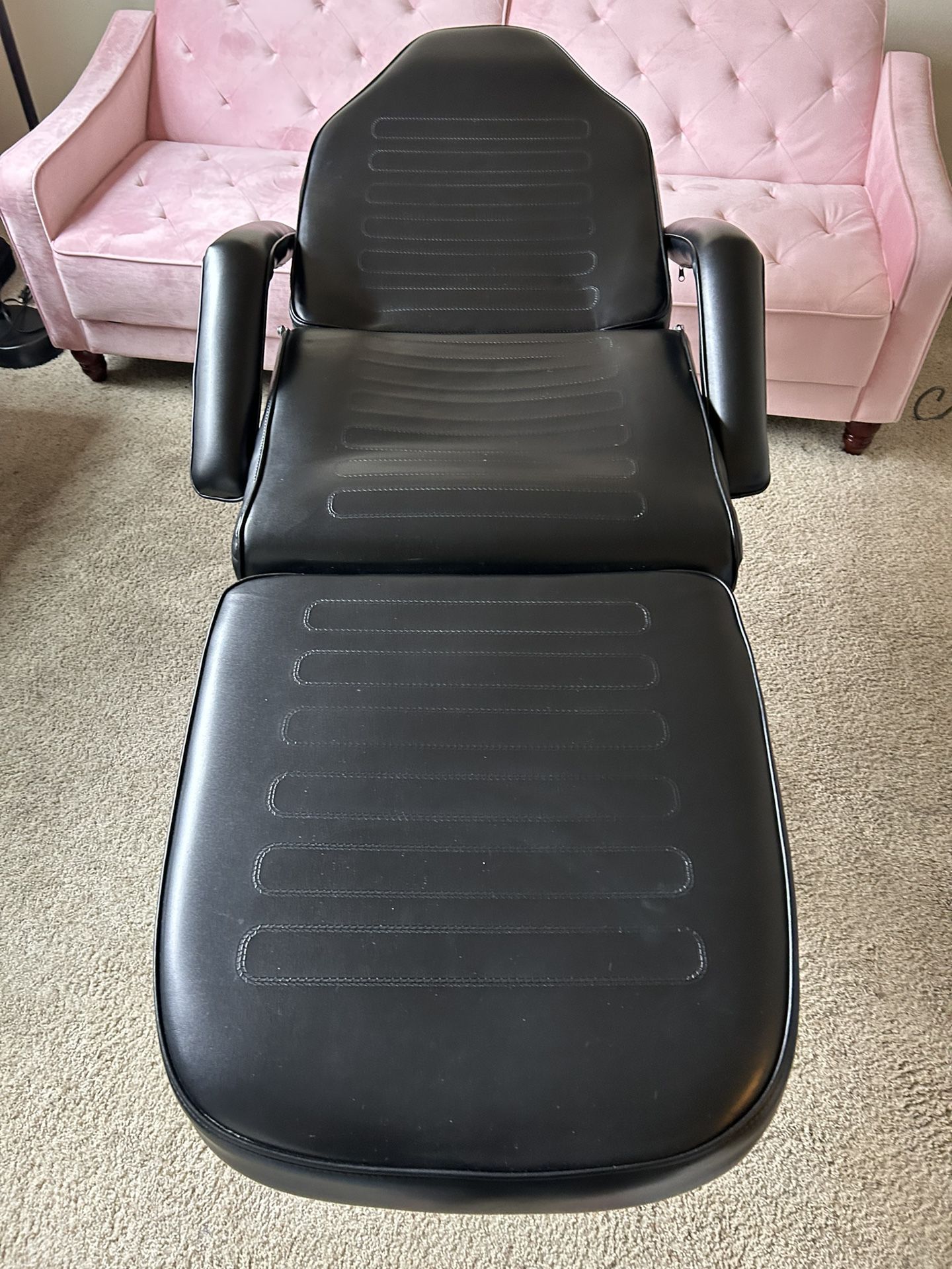 Black Leather Adjustable Spa Chair