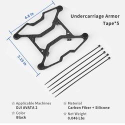 Drone Carbon Fiber Undercarriage Armor for DJI Avata 2, Drone Bottom Protection for DJI Avata 2 Accessories, Fuselage Protect Bar Landing Gear 