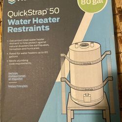 One Quick strap  50 Water Heater Restraints Galvanized Stell Water Heater Restraint Up To80 GalTo Protect Against Natural Disaster Like Earthquakes. 
