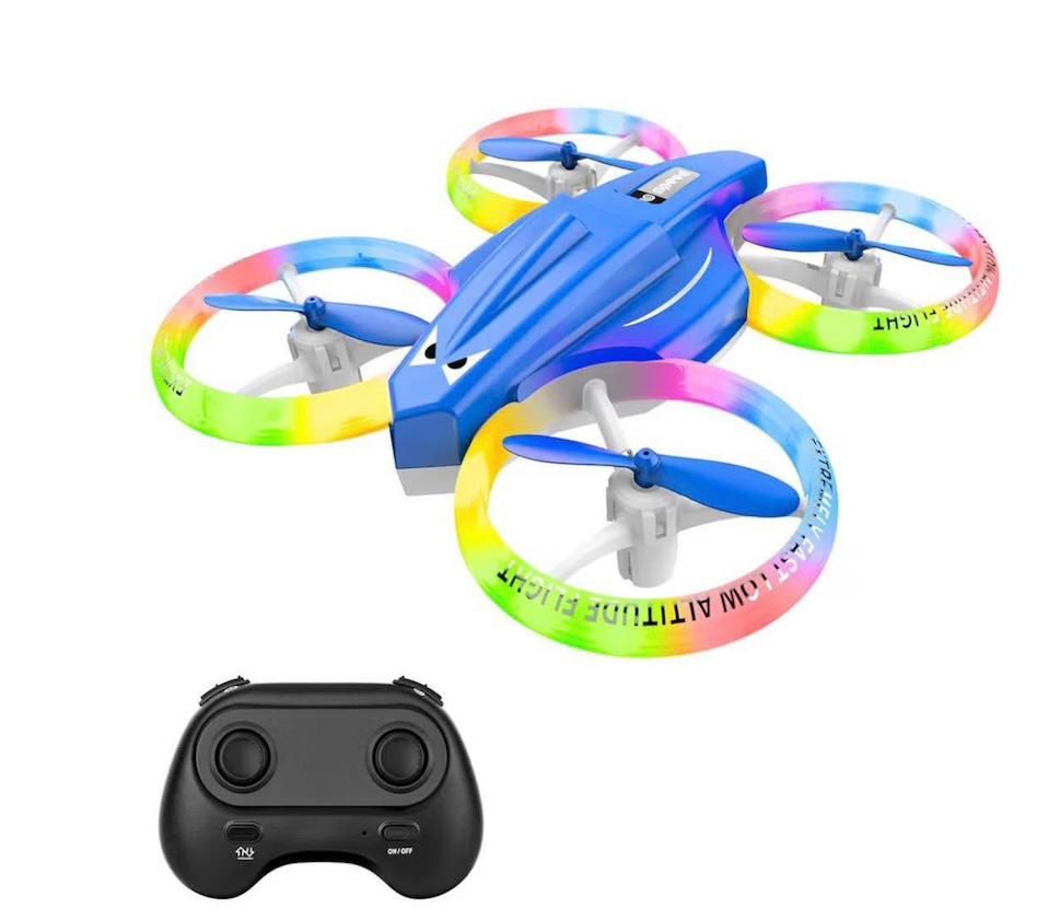 Drones for Kids With Cool Light, Kids Drone with 3D Flip, Altitude-Hold, Self-Rotation, Headless Mode, 3 Speed Modes, One-Click Take-off/Landing, Mini