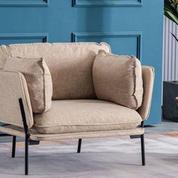 Living Room Chair Beige 