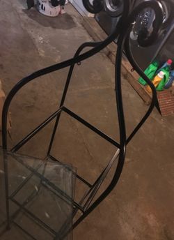 3 tier wrought iron shelf