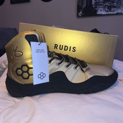 Brand New Rudis Wrestling Shoes Mens Size 11 Gold