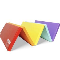 1.5inch 5-Panel Rainbow Gymnastics Tumbling Mat for Kids