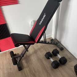 Bench Seat And Two 30 Lbs Weights 