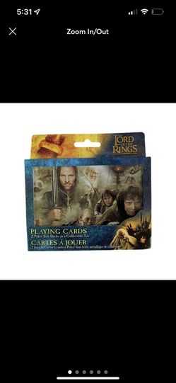 LORD OF THE RINGS PLAYING CARD SET AND TIN