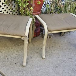 **2 aluminum footstools**