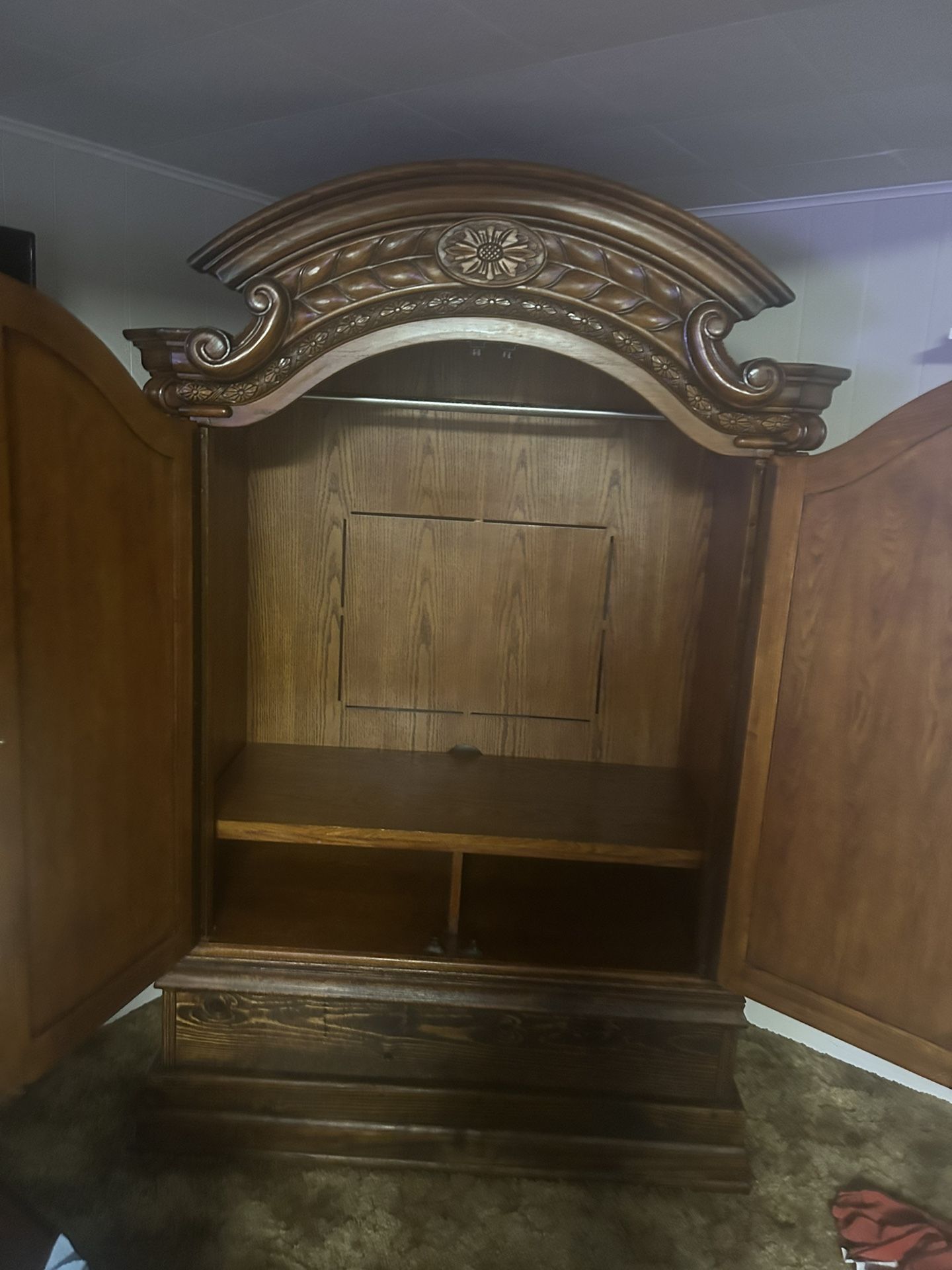 Solid Wood Armoire .    Cash upon Pick-up Only. No exceptions. 