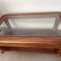 Living Room Table Glass/ Wooden 