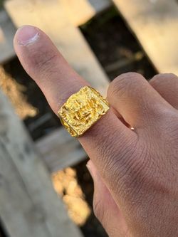 Solid 24k dragon ring