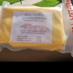 BRAND NEW ZODIAC AND REGENT SURVIVAL SOLUTIONS LIFE JACKETS 