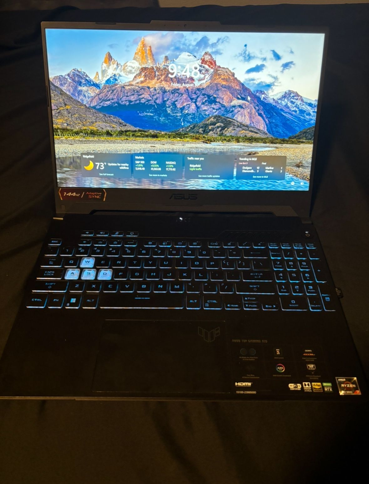 ASUS TUF A15 15.6” 140hz Gaming Laptop Ryzen 7 6000H RTX 4050 8GB DDR5 4800Mhz