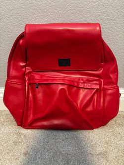 Red Faux Leather Backpack - Limited Edition