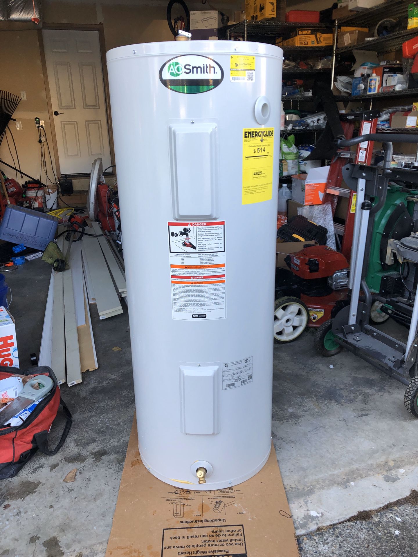 AO Smith 50 gallon electric hot water heater
