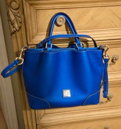 Dooney & Bourke Sorrento Barlow Leather Satchel Color: Electric Blue. MSRP- $428.