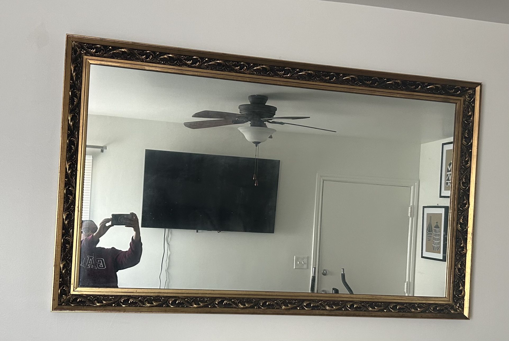 Large Antique Wall Mirror 