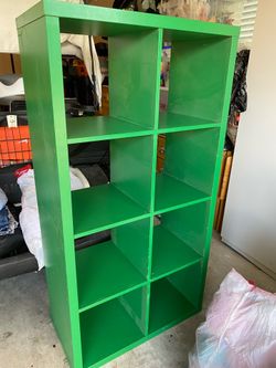 Green 8 cubby storage