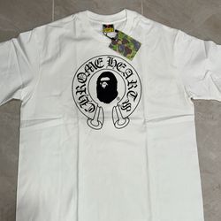 Bape White Chrome Hearts Tee Sizes S-XL