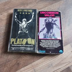 Platoon And Uncommon valor .Record Tapes