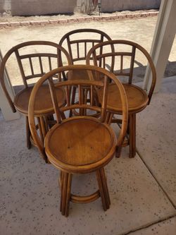 Set of 4 Swivel Bar Stools