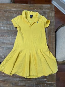 Polo Ralph Lauren girls dress yellow size 16